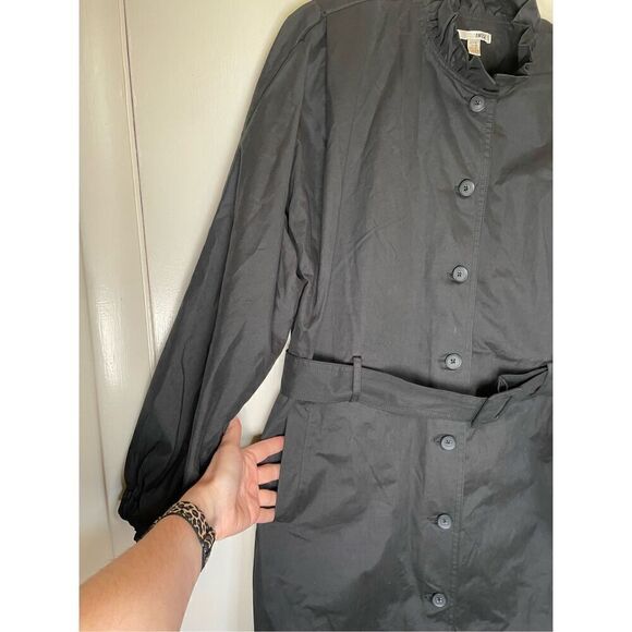 Amuse Society X Revolve Ginger Woven Trench Jacket Black Belted size M NWT - Picture 10 of 16
